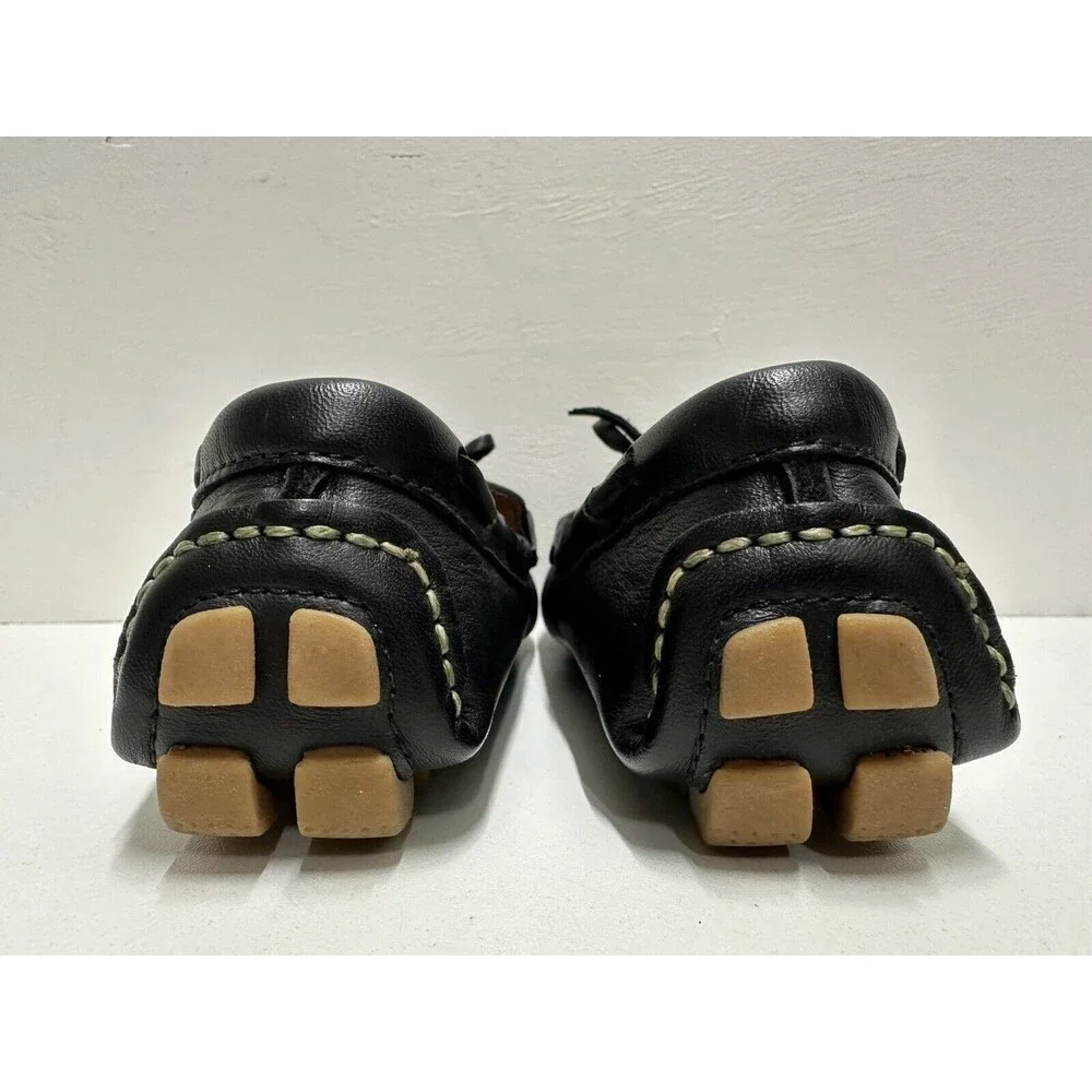 Mighty Joe boys size EU 31 US 13 black leather slip on moccasins shoes